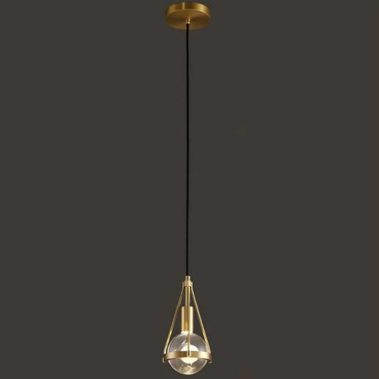 Audara-Creative Crystal Pendant Light, 5-inch Diameter, Small Hanging Decorative Light Fixture, Modern Minimalist and Bohemian Style, Suitable for Bedrooms, Hotels, Kitchens, Islands, Entryways, Etc.