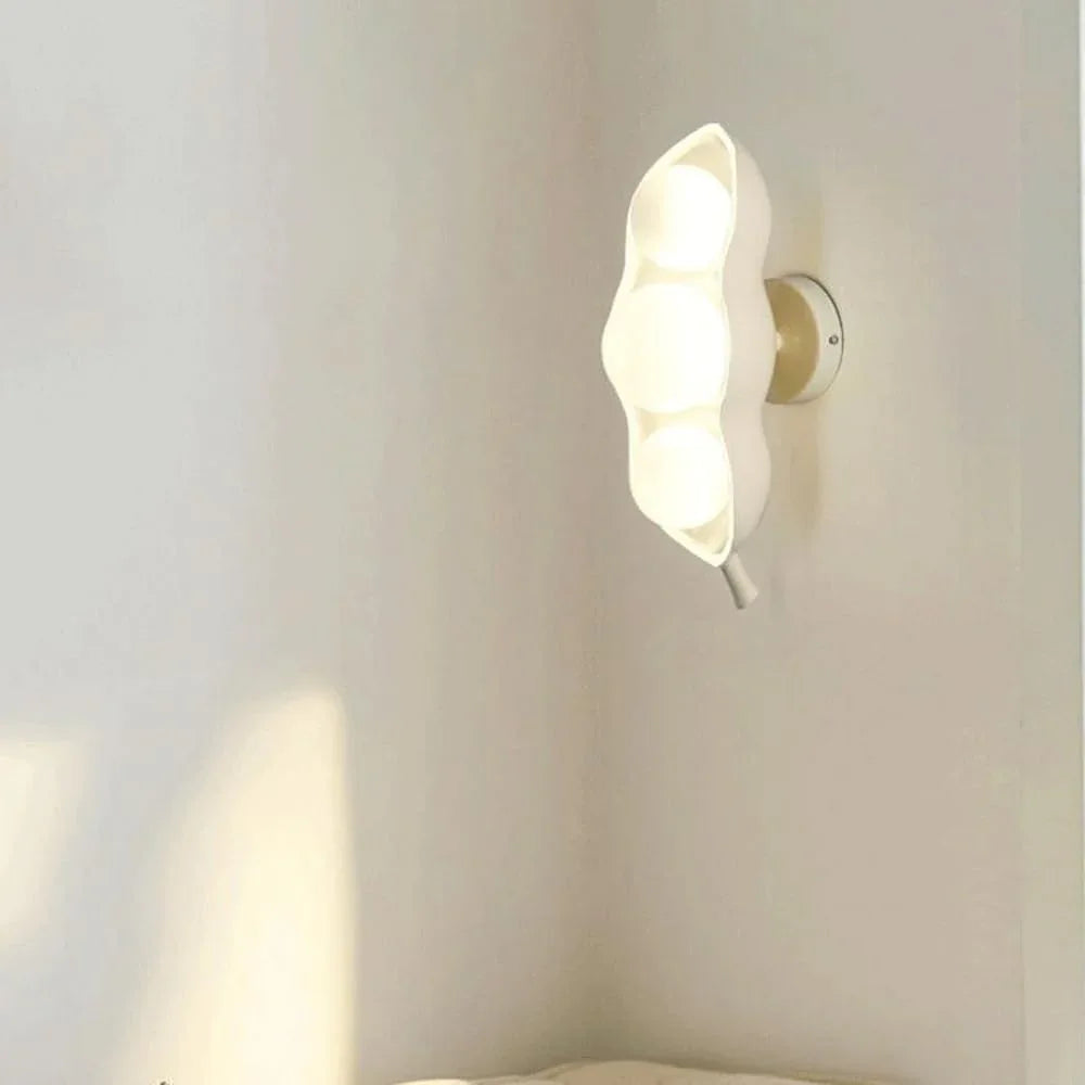 Audara-Scandinavian Creative Pea Wall Lamp Bedroom Children's Room Bedside Wall Lights French Cream Style Background Wall Sconces Aisle Corridor Study Room Art Mounted Lighting Fixture