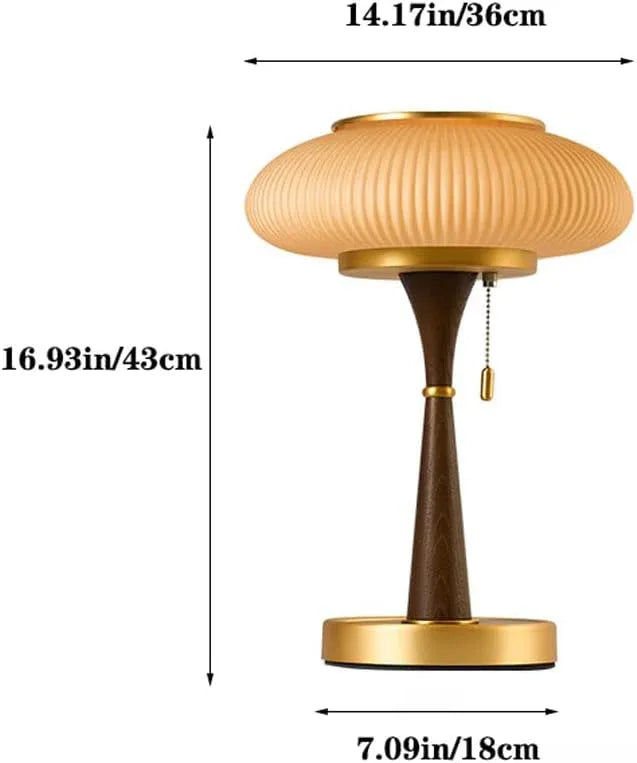 Audara-Chinese Retro Living Room Bedroom Bedside Desk Light Classic Warm Solid Wood Metal Desk Lamp Sample Room Backdrop Office Table Lamp Hotel Front Desk Restaurant Coffee Shop Lighting Fixture