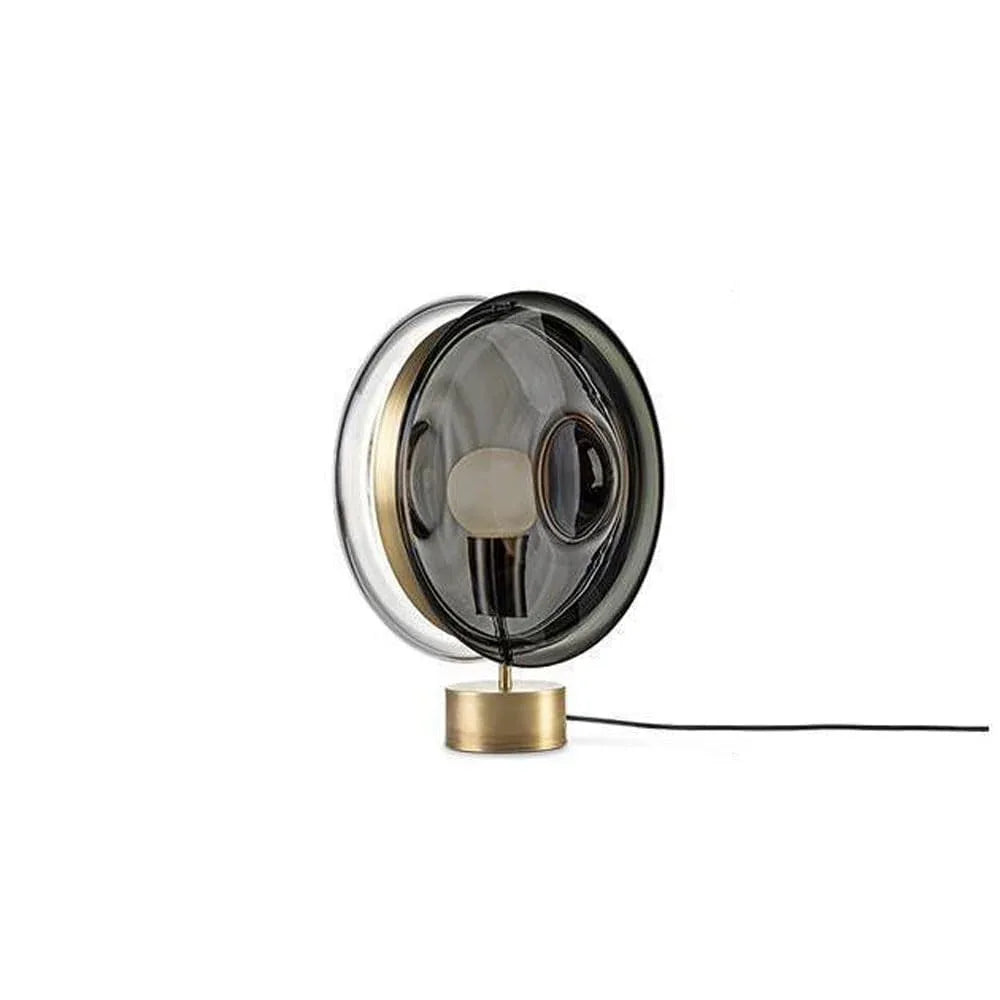 Audara-Postmodern Clerical Model Office Showroom Desk Light Coffee Shop Hotel Study Room Bedroom Desk Lamp Club Showroom Showroom Table Lamp Creative Luxury Light Glass Stainless Steel Lighting Fixture Gray