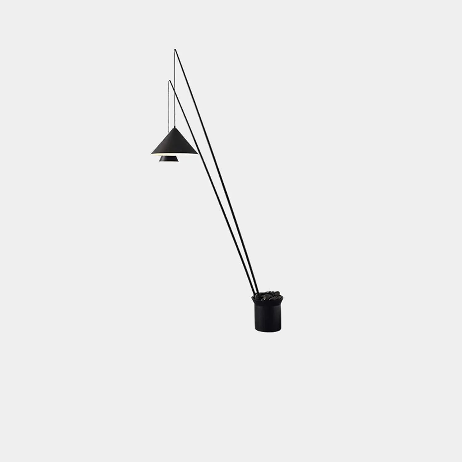 Audara-Personalized Art Hotel Model House Floor Lamp Black H47in Metal Standing Lamp Backdrop Office Corridor Torchiere Farmhouse Villa Mall Lighting Fixture