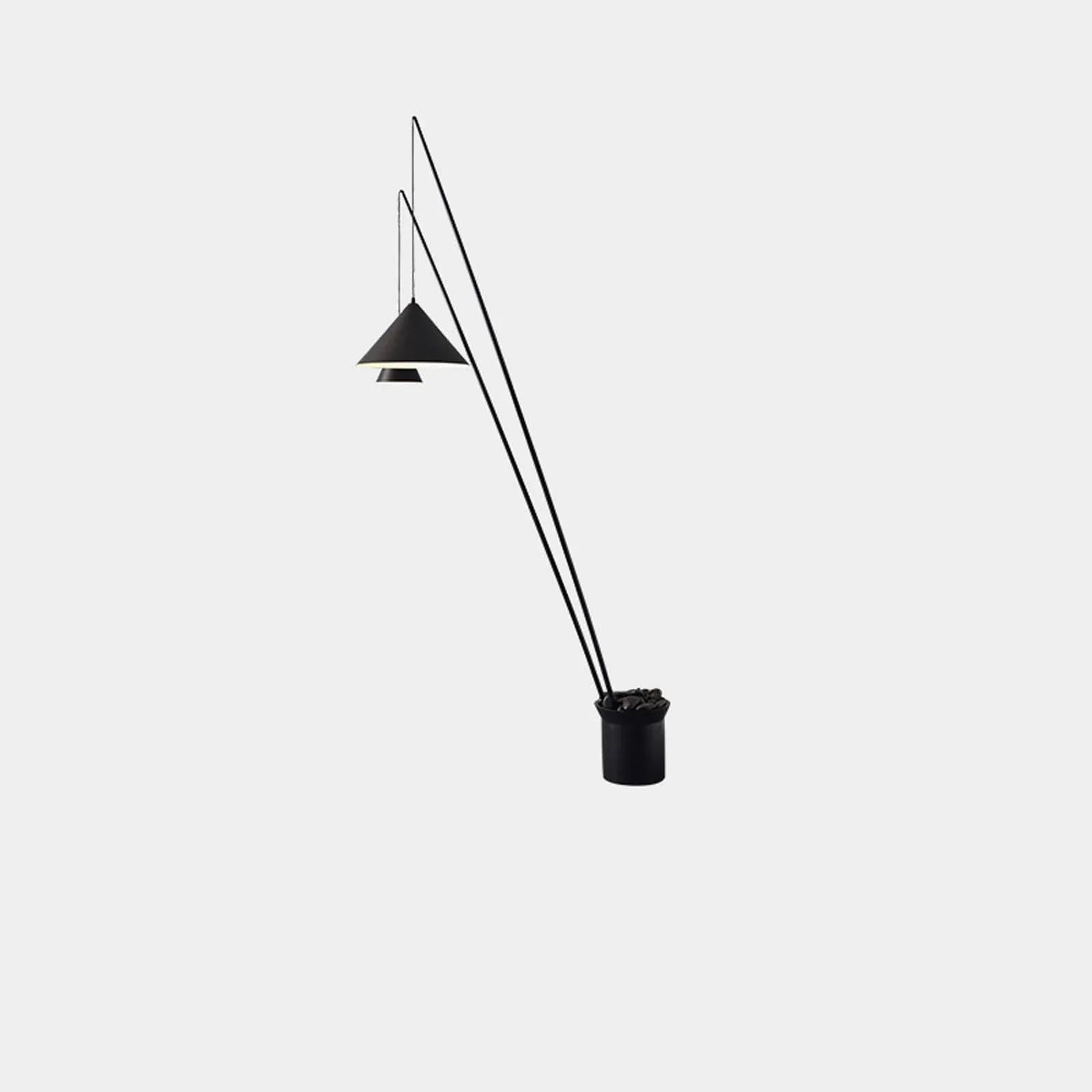 Audara-Personalized Art Hotel Model House Floor Lamp Black H47in Metal Standing Lamp Backdrop Office Corridor Torchiere Farmhouse Villa Mall Lighting Fixture 2 Lighting Fixture