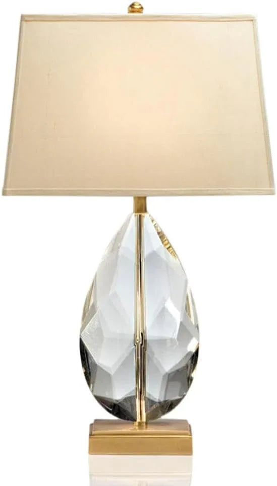 Audara-American Creative Glass Fabric Desk Light Modern Luxury Bedroom Hotel Coffee Shop Desk Lamp Sample Room Living Room Background Wall Table Lamp Farmhouse Club Villa Lighting Fixture