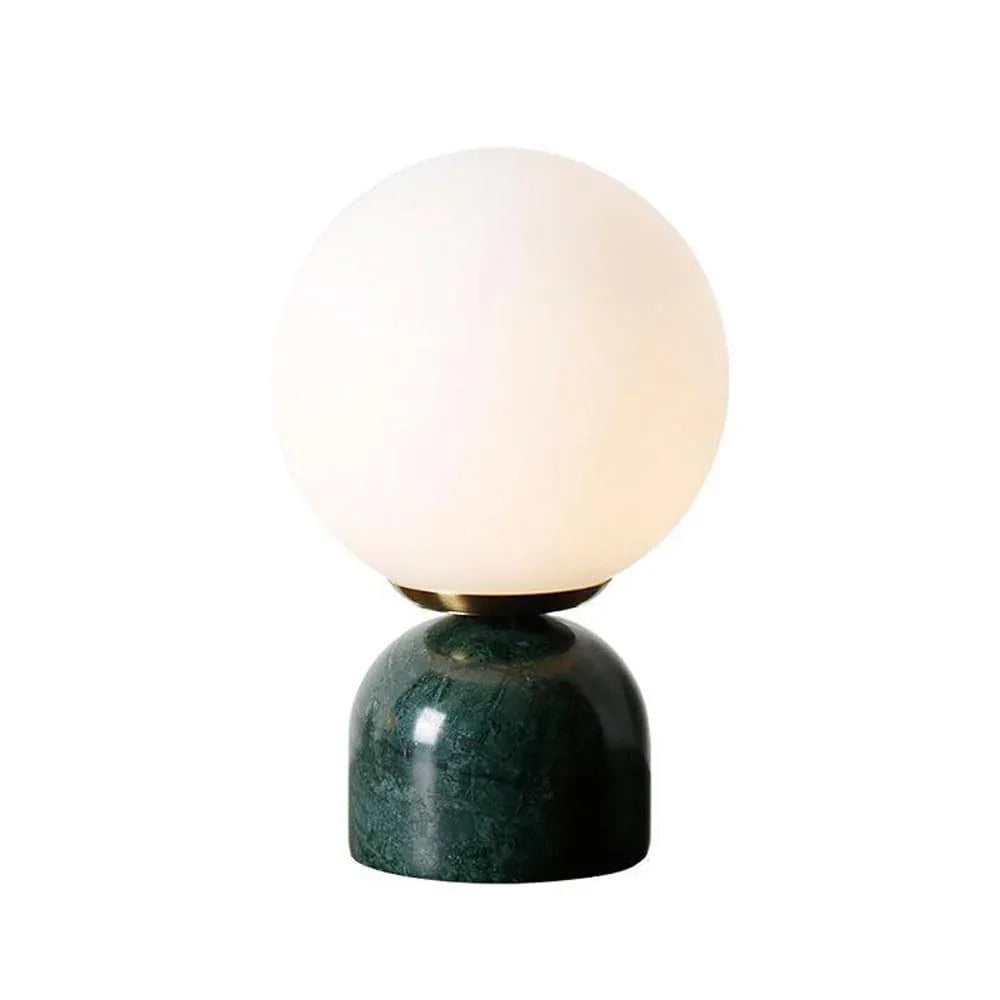 Audara-Scandinavian Minimalist Study Room Model Room Desk Light Personalized Luxury Marble Spherical Glass Desk Lamp Bar Restaurant Coffee Shop Farmhouse Lighting Fixture Bedroom Bedside Office Table Lamp Green