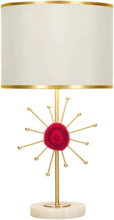 Audara-American Light Luxury Sample Room Bedroom Bedside Desk Light Simple Hotel Cafe B&B Desk Lamp Creative Onyx Marble Brass Table Lamp Villa Club Decoration Lighting Fixture