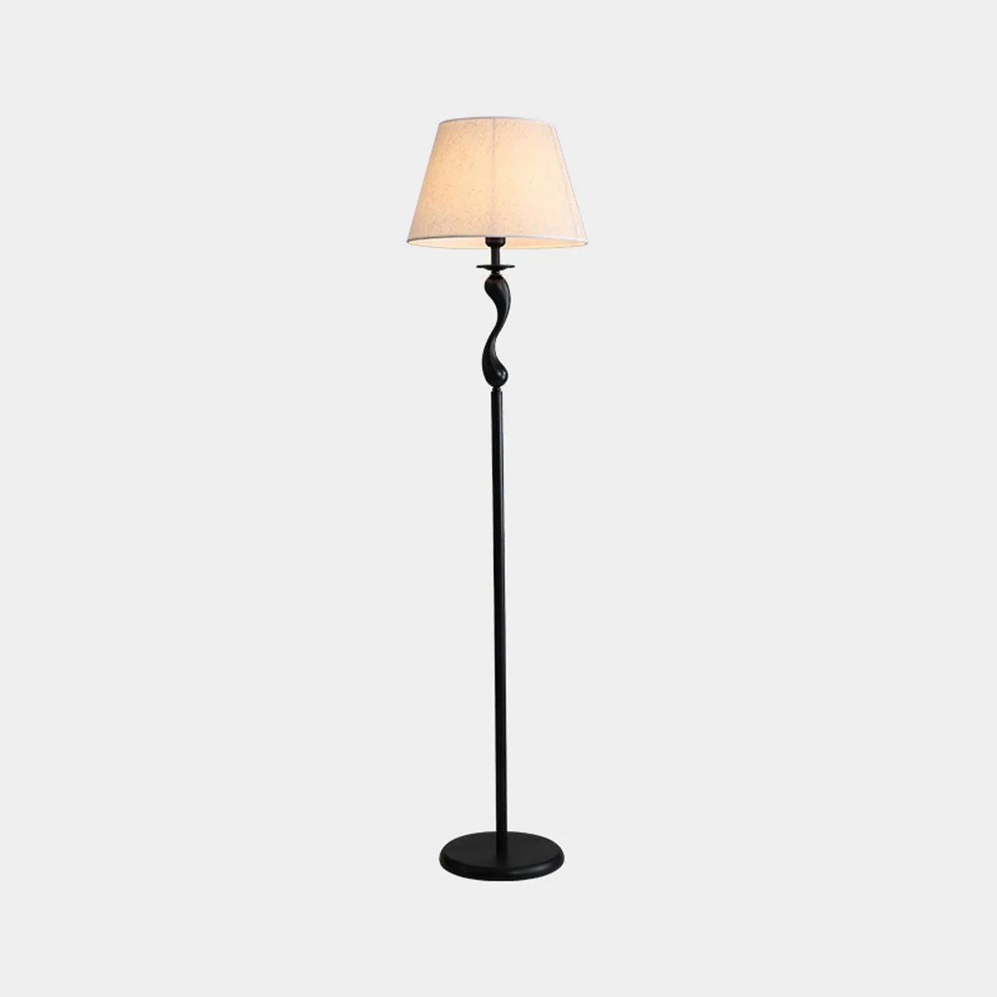 Audara-Creative Study Office Floor Lamp Simple Handmade Fabric Standing Lamp H63” Living Room Sofa Beside Bedroom Bedside Torchiere Farmhouse Club Restaurant Hotel Decoration Lighting Fixture Dark Regular