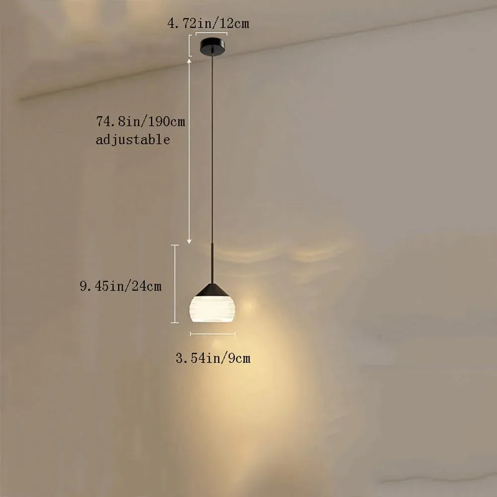 Audara-Crystal Pendant Light, 3.5in, European Modern Minimalist Style, Suitable for Installation in Various Spaces Such As Bedrooms, Hotels, Restaurant Entryways, Cafes, and Kitchen Islands.
