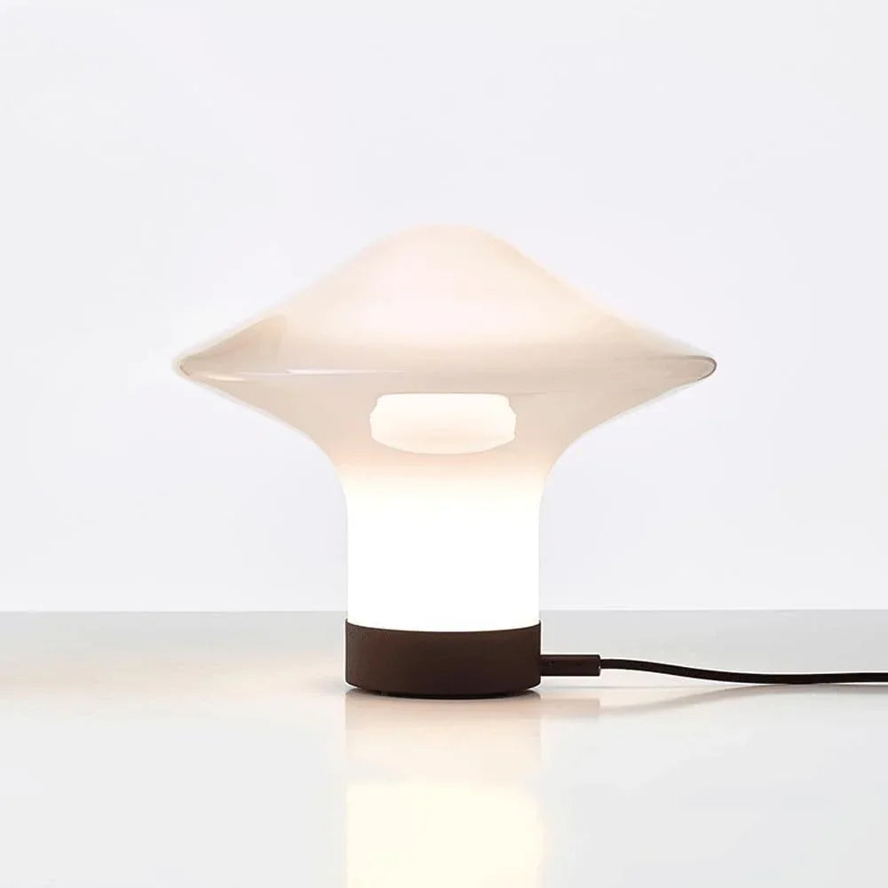 Audara-Scandinavian Simple Model House Living Room Counter Desk Light Fashion Creative Glass Desk Lamp Showcase Kitchen Bedroom Table Lamp Apartment Office Coffee Shop Dining Room Lighting Fixture White