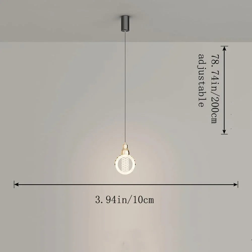 Audara-4-in Crystal Pendant Light, Decorative Lamp, Bohemian Style, European Minimalist Style, Suitable for Bedrooms, Hotel Entryways, Kitchen Islands, and Other Scenarios.