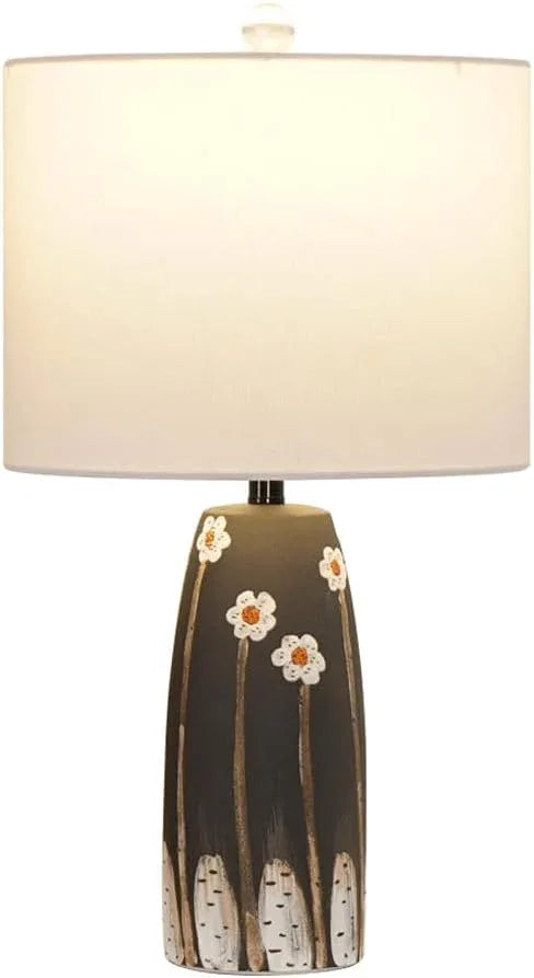Audara-New Chinese-style Advanced Bedroom Bedside Dormitory Desk Light Simple Modern Fabric Painting Ceramics Desk Lamp Living Room Office Study Table Lamp Hotel Villa Coffee Shop Decoration Lighting Fixture
