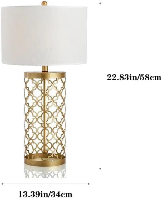 Audara-European Retro Metal Fabric Desk Light American Light Luxury Office Tea House Desk Lamp Living Room Study Bedroom Table Lamp Villa Mall Front Desk Club Decoration Lighting Fixture