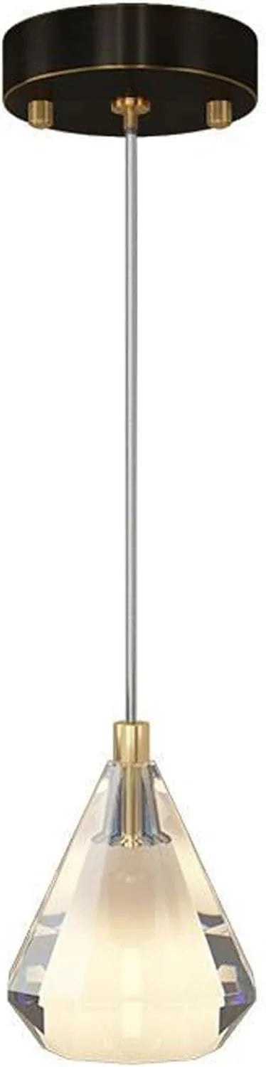 Audara-This 4-inch Modern Minimalist Crystal Pendant Light, A Semi-circular Mini Glass Chandelier, Is Suitable For Various Spaces Including Bedrooms, Kitchen Islands, Dining Rooms, Hotels, Bars, And C