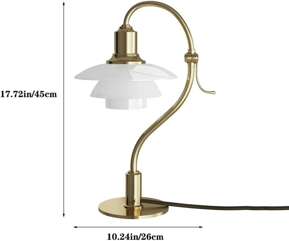 Audara-Classic Creative Bedroom Study Desk Light Luxury High-end Metal Desk Lamp Office Apartment Restaurant Table Lamp Farmhouse Villa Library Hotel Room Mall Front Desk Lighting Fixture