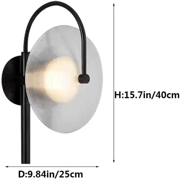 Audara-Nordic Postmodern Bedroom Bedside Glass Wall Lamp Living Room Backdrop Aisle Hallway Wall Lights 9.84inE14 Lampholder Cafe Restaurant Wall Sconces for Hotel Showroom Lighting Fixture