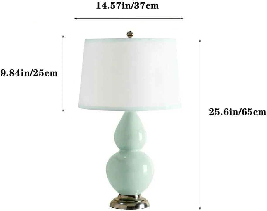Audara-American Creative Living Room Bedroom Bedside Desk Light Light Luxury Warm Warm Cloth Gourd Glass Desk Lamp Fields Rustic Country Farmhouse B&B Table Lamp Hotel Restaurant Villa Lighting Fixture