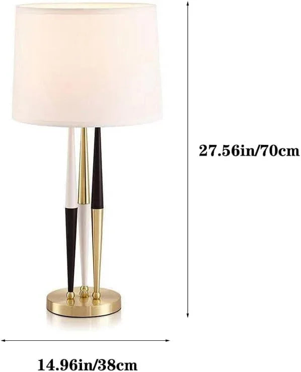 Audara-Postmodern Light Luxury Bedroom Living Room Desk Light American Creative Metal Fabric Desk Lamp Club Coffee Shop Dining Room Table Lamp Sample Room B&B Background Wall Lighting Fixture