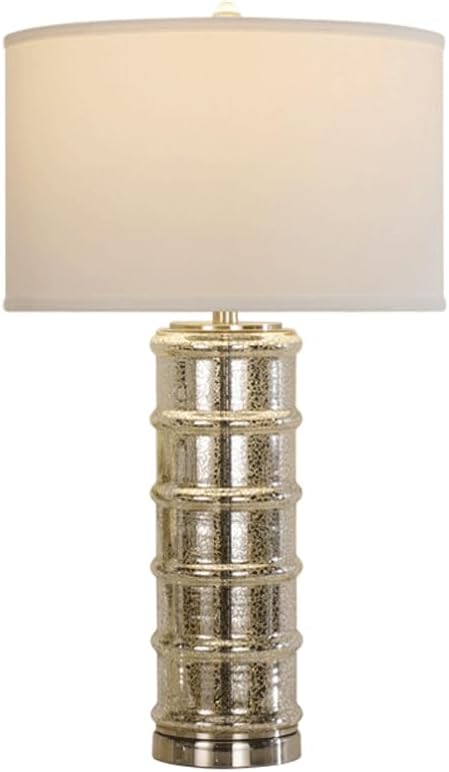 Audara-Luxury Scandinavian Bedroom Bedside Desk Light Fashion Hotel Front Desk Villa Club Desk Lamp Simple Glass Fabric Table Lamp Living Room Model House Farmhouse B&B Lighting Fixture