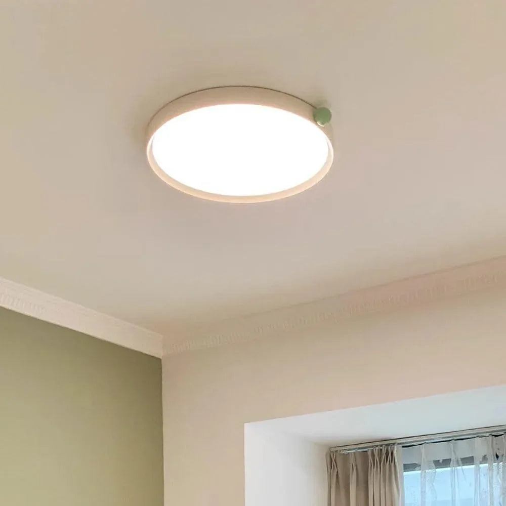 Audara-Cream Wind LED Ceiling Light Modern Simple Living Room Bedroom Ceiling Lampled Ultra-Thin Seamless Cozy Dining Room Study Room Ceiling Fixtures High Brightness Eye Protection Lighting Fixture