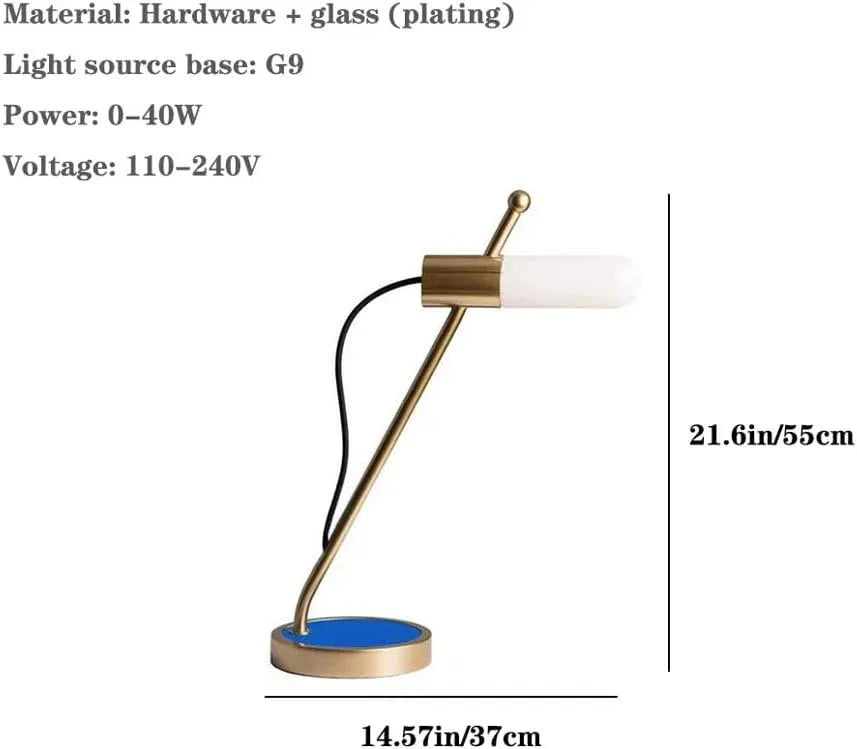 Audara-Modern Simple Study Room Model Room Background Wall Desk Light Personalized Creative Single Lamp Glass Desk Lamp B&B Warehouse Office Lighting Fixture Club Mall Hotel Front Desk Table Lamp
