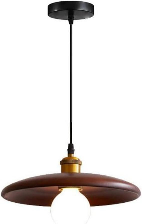 Audara-Japanese Wabi-sabi Round Plate Wooden Pendant Light E27 Single Head Hotel Restaurant Front Desk Hanging Lamp B&B Tea Room Living Room Brown Chandeliers Coffee Shop Lighting Fixtures
