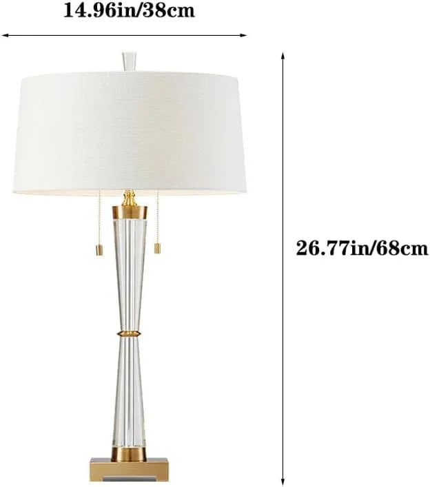 Audara-Luxury American Bedroom Bedside Read Desk Light Modern Glass Metal Desk Lamp Classic Zip Switch Study Office Table Lamp Sample Room Hotel Front Desk Coffee Shop Lighting Fixture