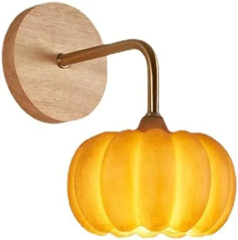 Audara-Japanese Pumpkin Log Style Wall Lamp Bedroom Bedside LED Wall Lights Creative Backdrop Resin Sconces Designer Premium Single Head Mounted Lighting Fixture