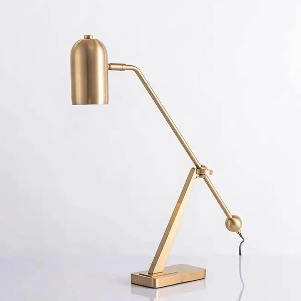 Audara-Scandinavian Simple Showroom Model House Desk Light Adjustable Plating Hardware Office Desk Lamp Workstation Warehouse Study Room Table Lamp Apartment Dormitory Lighting Fixture