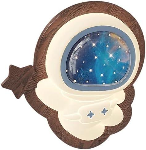 Audara-Antique Cream Style Eye Care Solid Wood Wall Lamp Creative Spaceman Bedroom Bedside Wall Lights 11.41in Study Hallway Aisle Wall Sconces Suitable For Mother And Baby Workshop Hotel Lighting Fixture