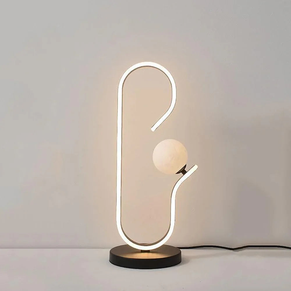 Audara-Luxury Creative Bedroom Living Room Desk Light Scandinavian Postmodern Linear Aluminum Desk Lamp Cafe Restaurant Bar Table Lamp Study Teahouse Club Decoration Lighting Fixture Dark