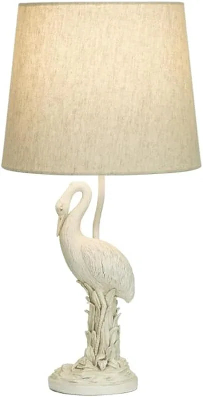 Audara-American Vintage Bedroom Bedside Study Desk Light Designer Model Fabric Bird Shape Resin Desk Lamp Living Room Office Backdrop Table Lamp Hotel Front Desk Coffee Shop B&B Lighting Fixture