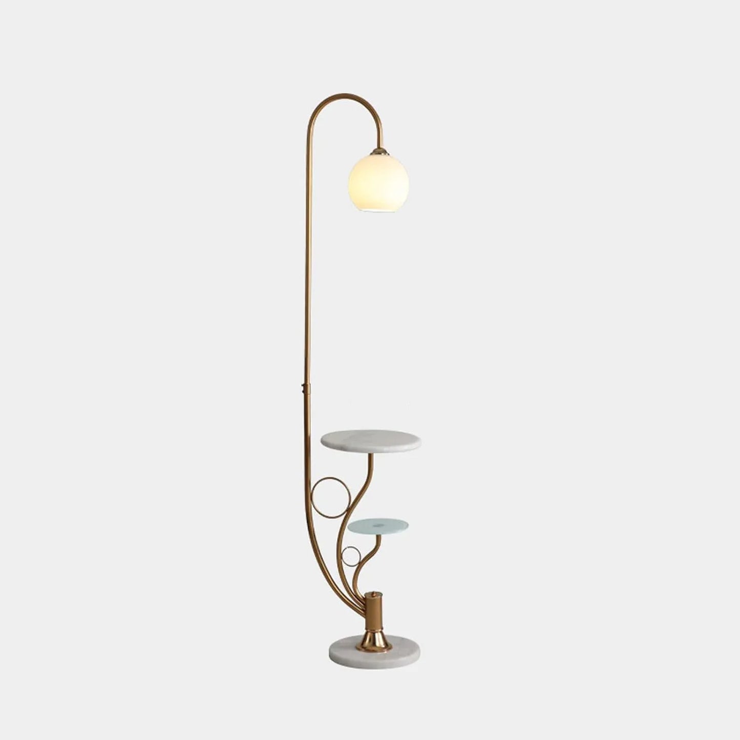 Audara-Light Luxury Double Coffee Table Bedroom Living Room Floor Lamp Elegant Creative Study Room Office Sofa Beside Standing Lamp H63.7” 3 Color Tone Linen Metal Torchiere Hotel Mall Lighting Fixture