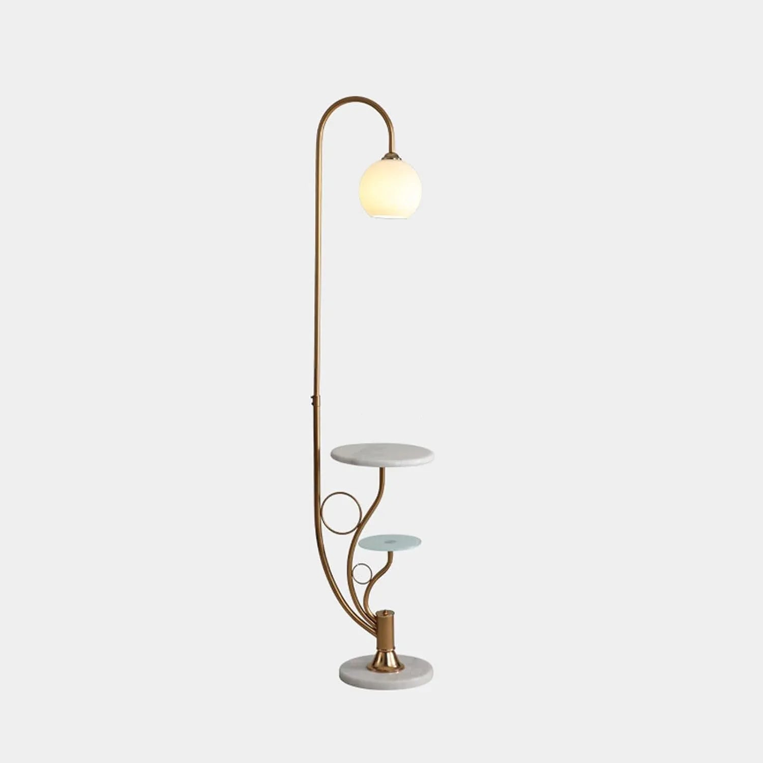 Audara-Light Luxury Double Coffee Table Bedroom Living Room Floor Lamp Elegant Creative Study Room Office Sofa Beside Standing Lamp H63.7” 3 Color Tone Linen Metal Torchiere Hotel Mall Lighting Fixture