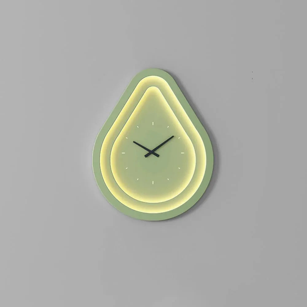 Audara-Modern Simple Clock Wall Lamp Children's Room Creative Background Wall Lights Cartoon Eye Protection Decorative Sconces Aisle Corridor Stairs Mounted Lighting Fixture