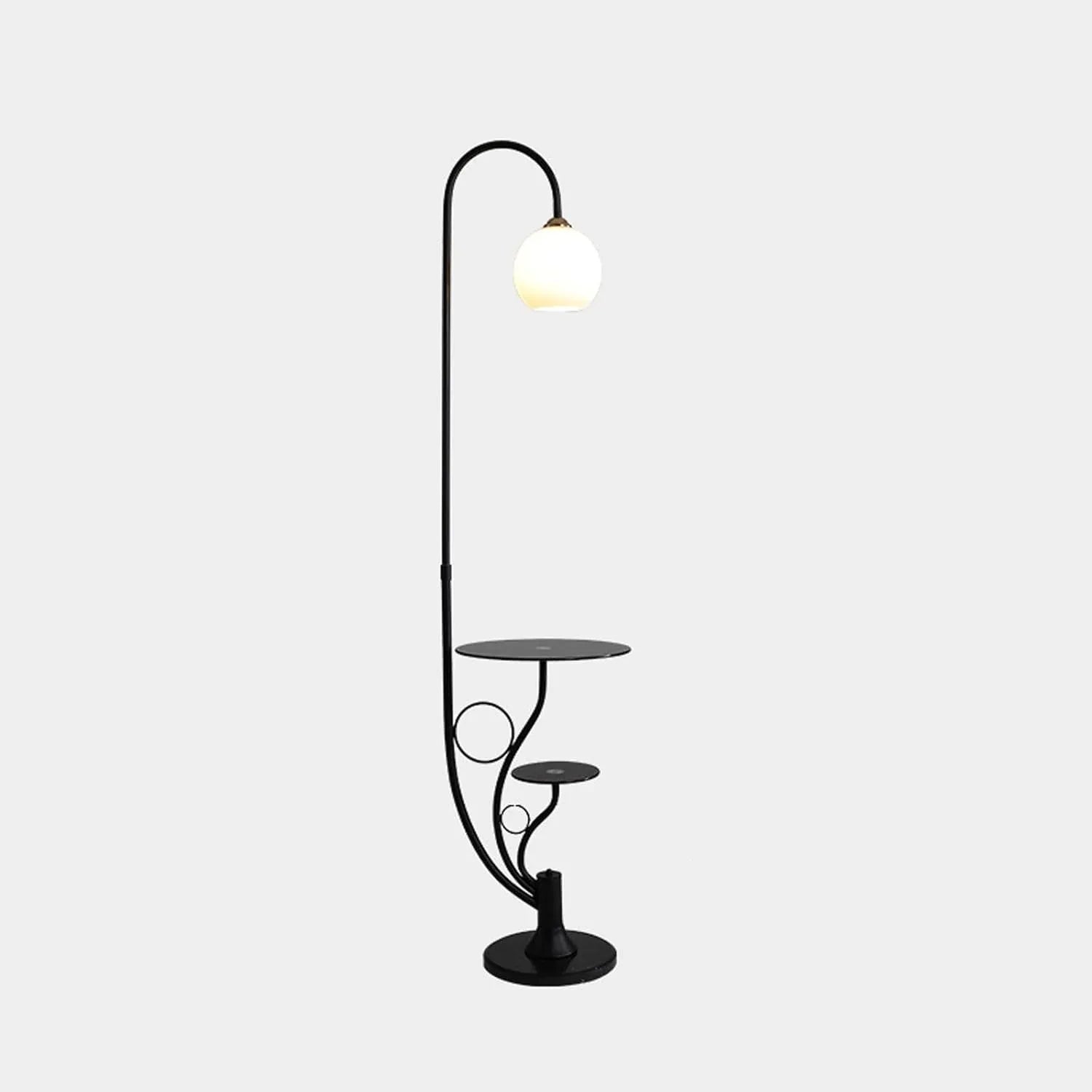 Audara-Light Luxury Double Coffee Table Bedroom Living Room Floor Lamp Elegant Creative Study Room Office Sofa Beside Standing Lamp H63.7” 3 Color Tone Linen Metal Torchiere Hotel Mall Lighting Fixture