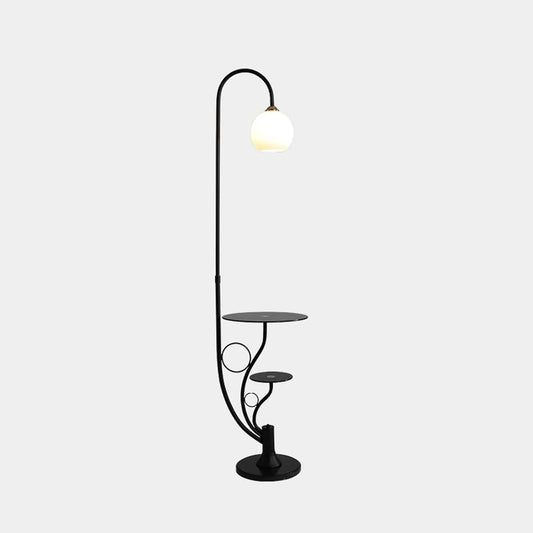 Audara-Light Luxury Double Coffee Table Bedroom Living Room Floor Lamp Elegant Creative Study Room Office Sofa Beside Standing Lamp H63.7” 3 Color Tone Linen Metal Torchiere Hotel Mall Lighting Fixture