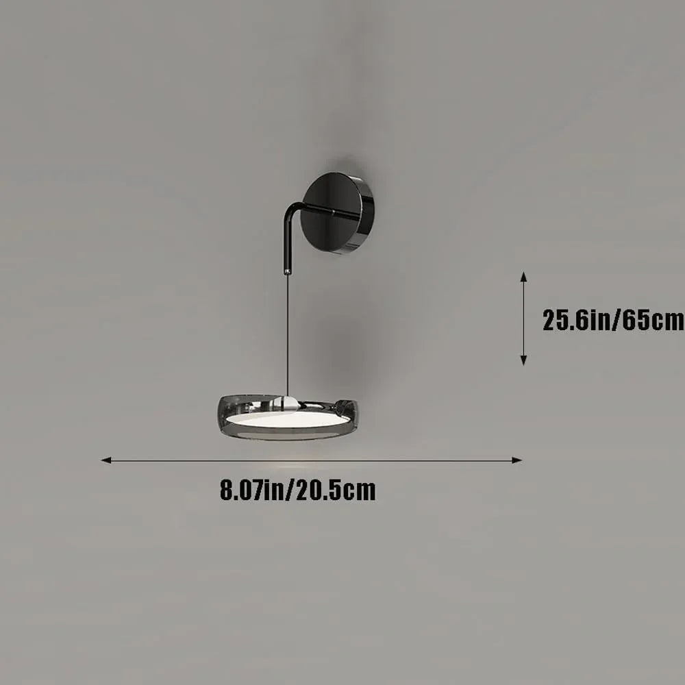Audara-Italian Minimalist Bedroom Wall Lamp Living Room Backdrop Glass Wall Lights Modern Fashion Decorative Sconces Living Room Study Metal Mounted Lighting Fixture