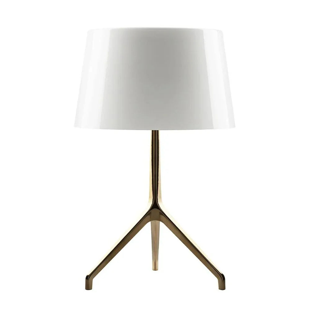 Audara-Italian Postmodern Hotel Cafe Model Room Decoration Desk Light Luxury Simple Tripod Shape Metal Desk Lamp Bedroom Living Room Office Table Lamp Showroom Clubhouse Bar Lighting Fixture White