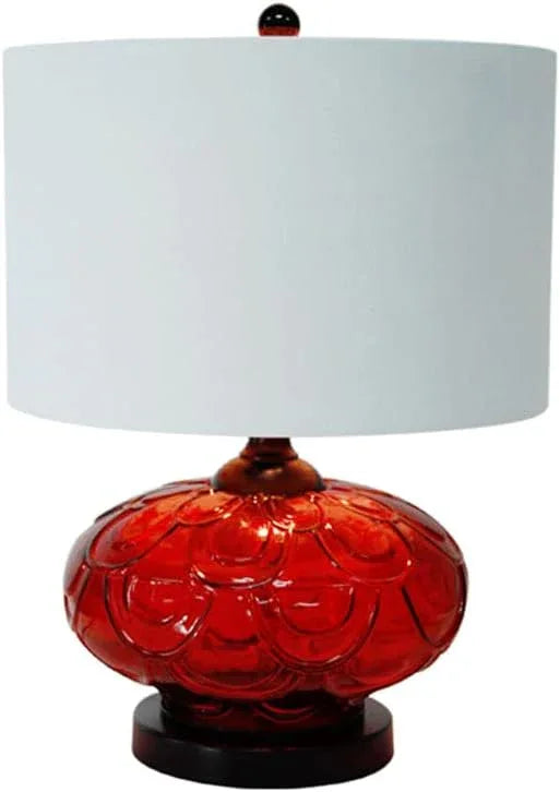 Audara-Modern Simple Bedroom Bedside Desk Light European Glass Fabric Desk Lamp Living Room Study Apartment Table Lamp Villa Model House Farmhouse Restaurant Showroom Lighting Fixture