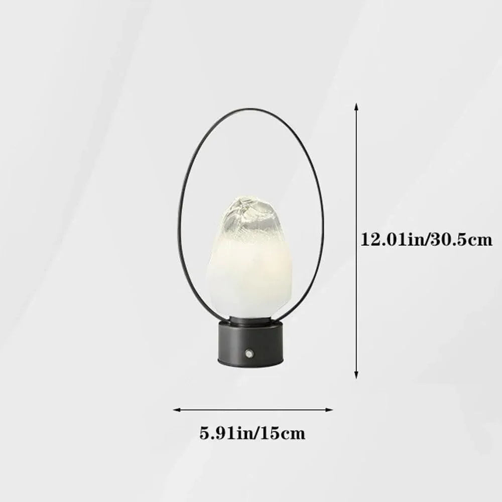 Audara-Postmodern Light Luxury Bedroom Bedside Desk Light Creative Personalized Portable Long Life H65 Copper Glass Desk Lamp Apartment Library Dormitory Table Lamp Camping Study Lighting Fixture