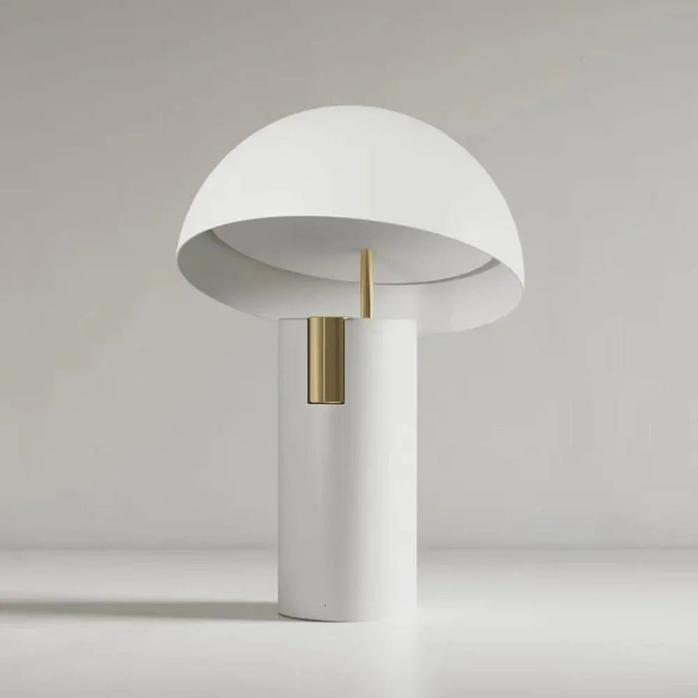 Audara-Scandinavian Simple Hotel Hall Restaurant Decorative Desk Light Creative Personalized Mushroom Shaped Metal Desk Lamp Living Room Study Bedroom Table Lamp Farmhouse Villa Lighting Fixture White