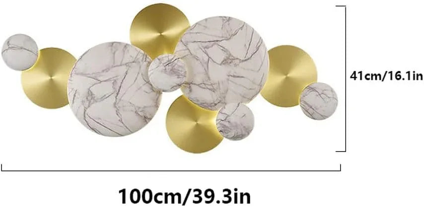 Audara-Nordic Creative Aluminum Wall Lamp Simple Light Luxury Luxury Bedroom Bedside Wall Lights 39.3in Villa Hall Background Wall Study Wall Sconces Suitable for Hotel Entrance Lighting Fixture