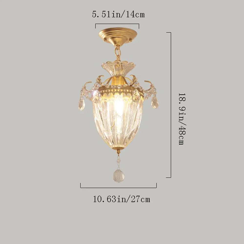 Audara-11-inch Crystal Chandelier Suitable for Various Spaces Such As Bedrooms, Hotels, and Kitchen Islands Semi-Flush Mount Small Chandeliers for Living Rooms