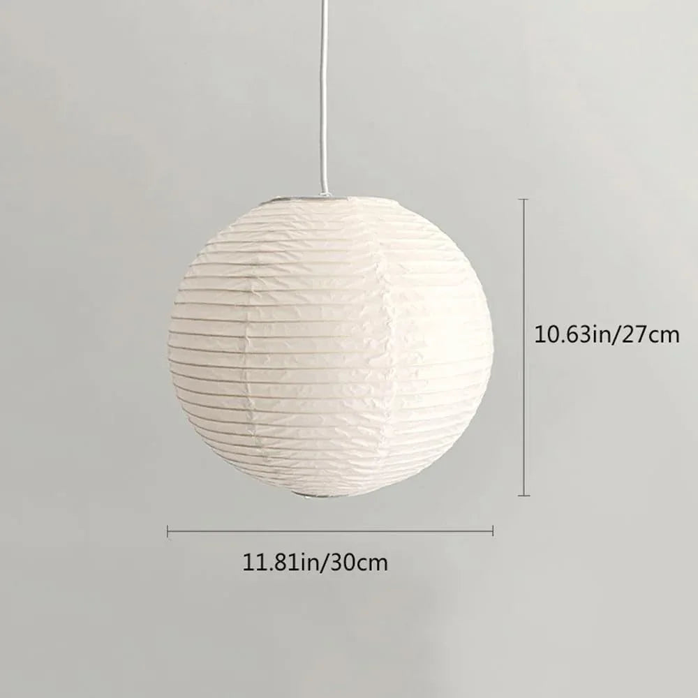 Audara-Sphere White Pendant Light Handmade Cotton Paper Hanging Lamp E26 Lampholder Diameter 11.8in Chandeliers Living Room Bedroom Bedside Mall Flower Shop Coffee Shop Tea House Dining Room Lighting