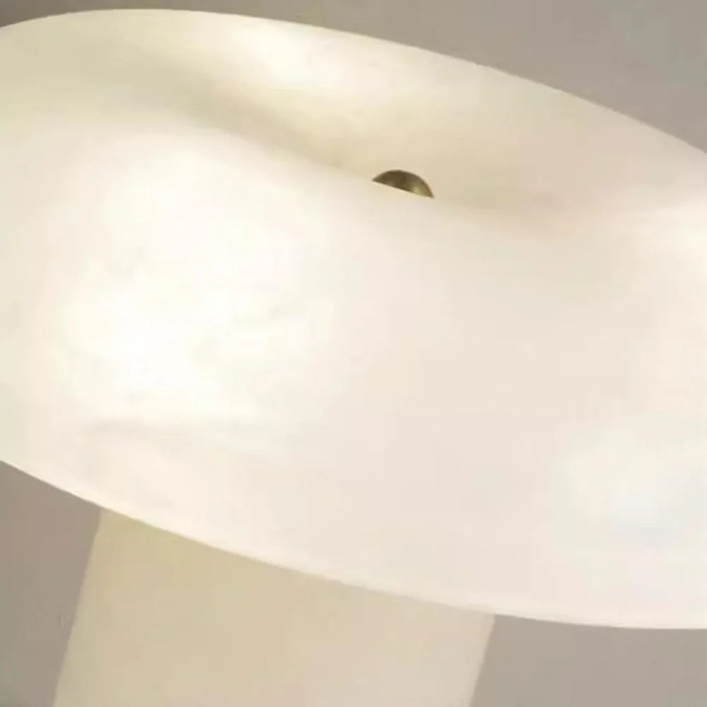 Audara-New Chinese Creative Bedroom Study Sofa Beside Desk Light White Simple H9.8” Marble Desk Lamp Office Library Living Room Decorative Table Lamp Dining Room Coffee Shop Lighting Fixture
