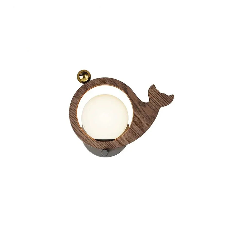 Audara-Scandinavian Simple Wall Lamp Bedroom Bedside LED Wall Lights Modern Creative Individuality Log Sconces Children's Room Balcony Study Room Mounted Lighting Fixture Small