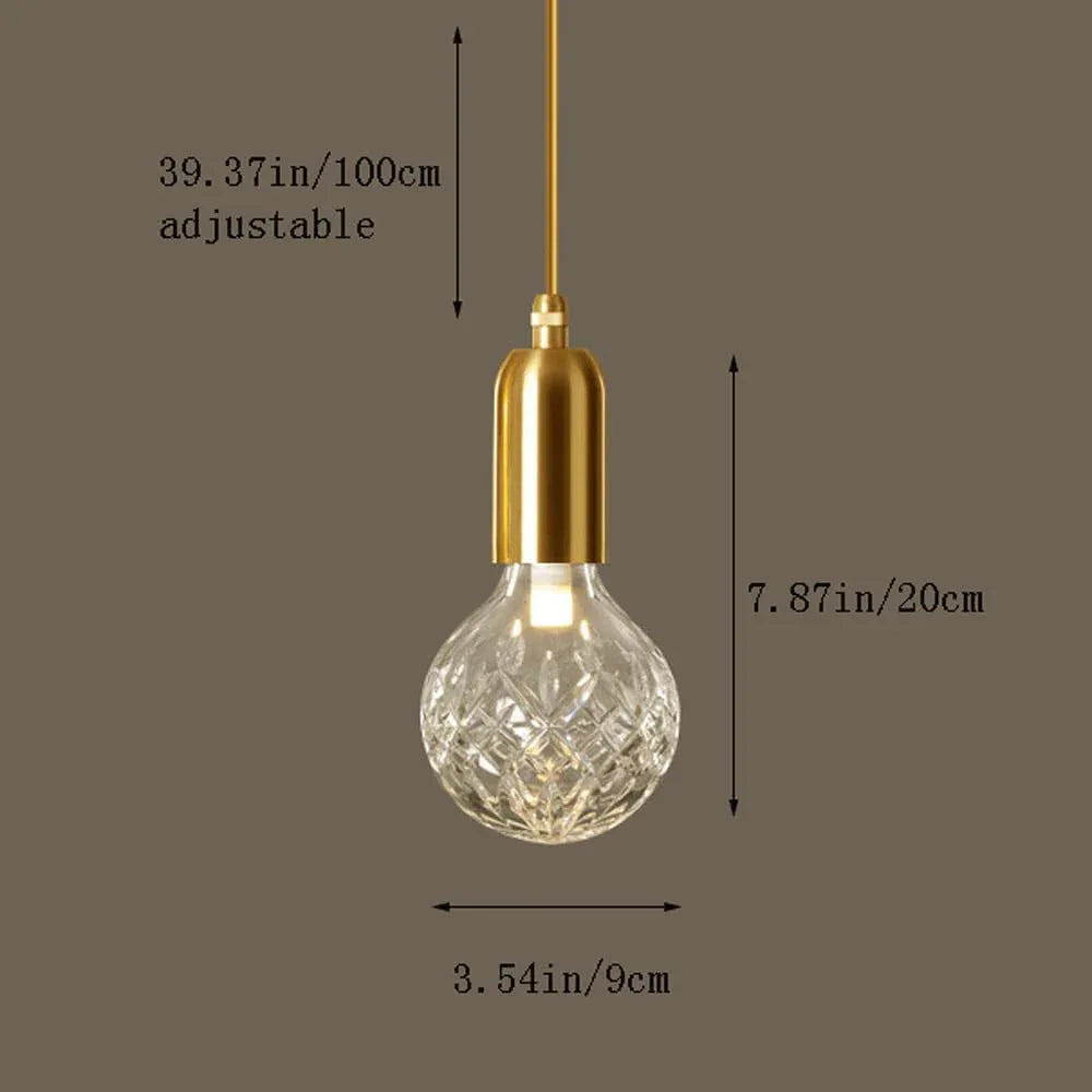 Audara-Crystal Pendant Light, 3.5 Inches In Diameter, Bulb-shaped Chandelier, Modern And Luxurious Style, Suitable For Various Lighting Applications Including Hotels, Restaurants,Kitchen Islands,And B