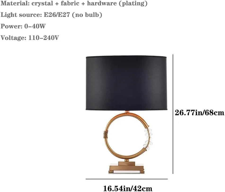 Audara-New Chinese Simple Study Office Desk Light High-end Light Luxury Fabric Crystal Desk Lamp Restaurant Hotel Coffee Shop Lighting Fixture Club Living Room Bedroom Tea House Table Lamp