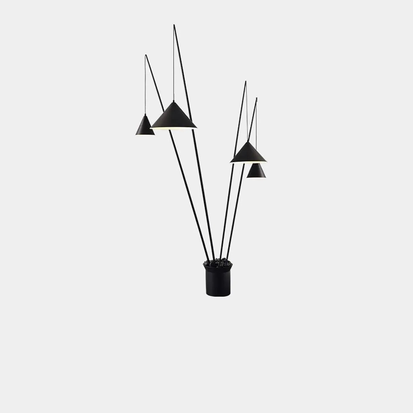 Audara-Personalized Art Hotel Model House Floor Lamp Black H47in Metal Standing Lamp Backdrop Office Corridor Torchiere Farmhouse Villa Mall Lighting Fixture