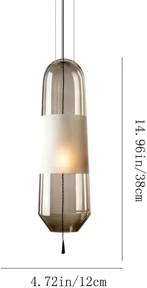 Audara-5-inch Minimalist French-Style Crystal Pendant Light, Suitable for Multiple Scenarios Including Bedroom, Bedside, Hotel, Entryway, and Kitchen Island. Modern Bohemian Style.