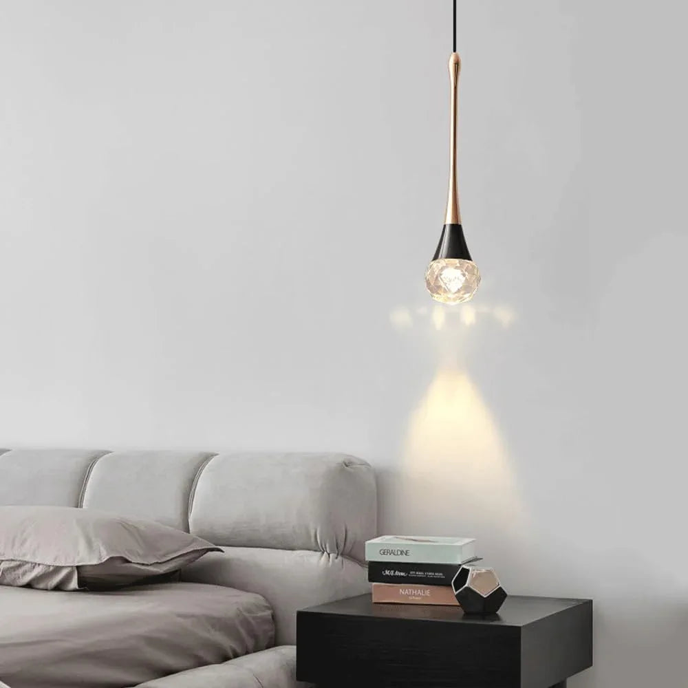 Audara-Crystal Pendant Light, Suitable For Bedside Bedrooms, Minimalist Ceiling Lights, Hotels, Entryways, Kitchen Islands, And Other Spaces. Compatible With Various Styles Including Bohemian And Euro
